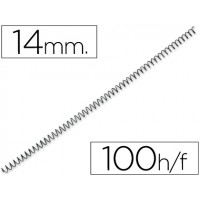 Espiral Metálica Passo 4:1 14 mm Preta 100 unidades 