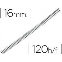 Espiral Metálica Passo 4:1 16 mm Preta 100 unidades 