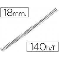Espiral Metálica Passo 4:1 18 mm Preta 100 unidades 