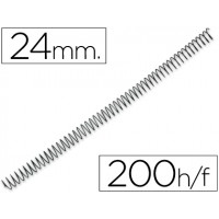 Espiral Metálica Passo 4:1 24 mm Preta 100 unidades