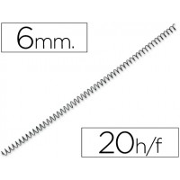 Espiral Metálica Passo 4:1 6 mm Preta 200 unidades 