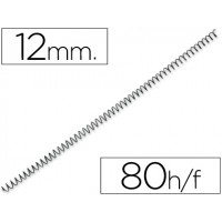 Espiral Metálica de Encadernação Passo 5:1 12 mm Preta 200 unidades