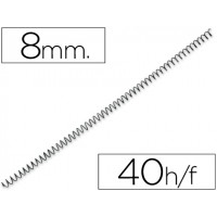 Espiral Metálica de Encadernação Passo 5:1  8 mm Preta 200 unidades 