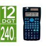 Calculadora Cientifica XF32 com Tampa Solar e Pilhas 12 Dígitos Azul