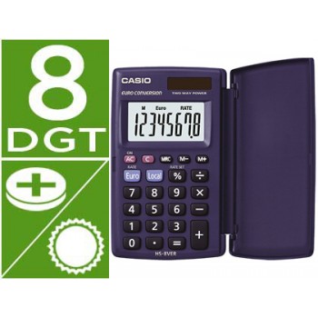 Calculadora de Bolso Casio HS-8VER 8 Dígitos Azul
