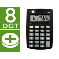 Calculadora de Bolso XF01 8 Dígitos Pilhas Preta 99x64x9mm