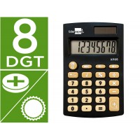 Calculadora de Bolso XF05 8 Dígitos Solar e Pilhas Preta 98x62x8mm