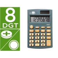 Calculadora de Bolso XF07 8 Dígitos Solar e Pilhas Cinza 98x62x8mm