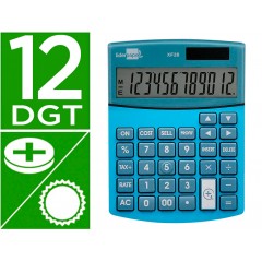 Calculadora Secretária 12 Dígitos XF28 Solar e Pilhas Azul