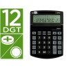 Calculadora Secretária 12 Dígitos XF40 Duas Linhas Solar e Pilhas Preta