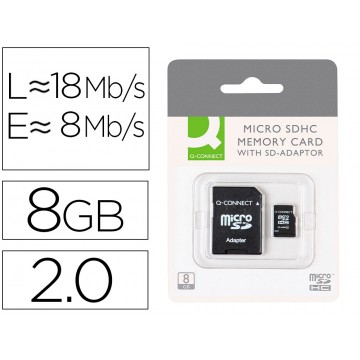 Cartão Memória 8GB SD Micro Fash Classe 4 com Adaptador