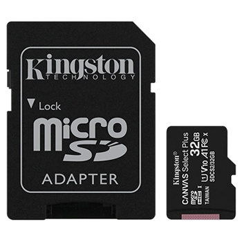 Cartão Memória 32GB Kingston micSDXC Canvas Select Plus + adaptador para SD