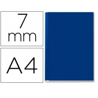 Capa De Encadernação Lombada A 7mm A4 Rígida Channel Azul 10 Unid.