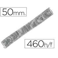 Espiral Metálica de Encadernação Passo 5:1 50 mm Preta 25 unidades