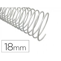 Espiral Metálica de Encadernação Passo 5:1 18 mm Branca 100 unidades