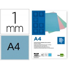 Capa De Encadernação A4 Cartão 1mm Azul Celeste 50 Unidades