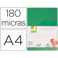 Capa De Encadernação A4 PVC 180 Microns Opaco Verde 100 unidades