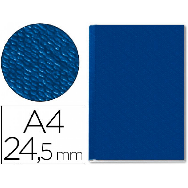 Capa De Encadernação Lombada 24,5mm A4 Rígida Channel Azul 10 Unid.
