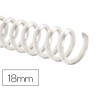 Espiral Plástica 18mm Transparente 100 Unidades