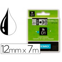 Fita DYMO D1 LabelManager - LabelPoint 12mmx7mt Preto - Transparente 45010