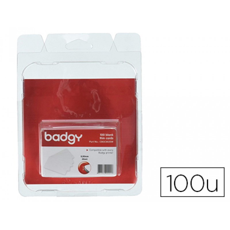 Cartão para Impressora Badgy em PVC Espessura 0,76mm 100 Unid.