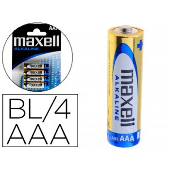 Pilha R03 AAA Alkaline R.4103 Maxell Pack 4 Unidades