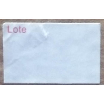 Etiquetas de Rolo 26x16mm Pré-Impressa “Lote"